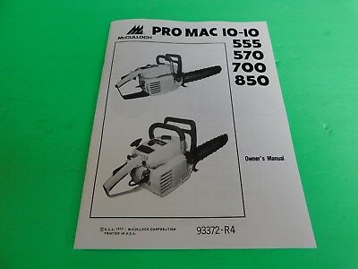 Mcculoch Pro Mac 10 10 Manual